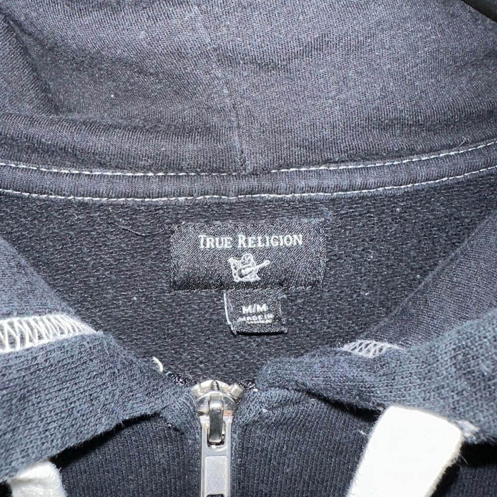 True-religion Men's Black and Navy Hoodie - Picture 2 of 3